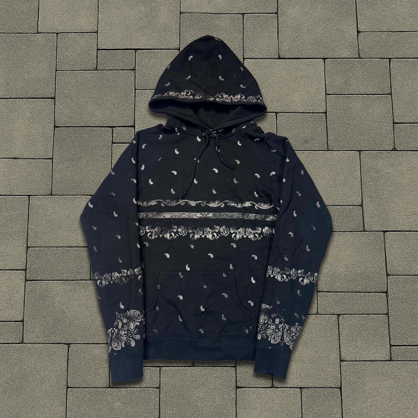 2018 Saint Laurent Paris Paisley Hoodie