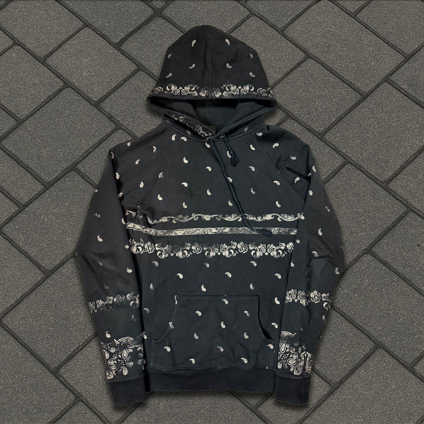 2018 Saint Laurent Paris Paisley Hoodie