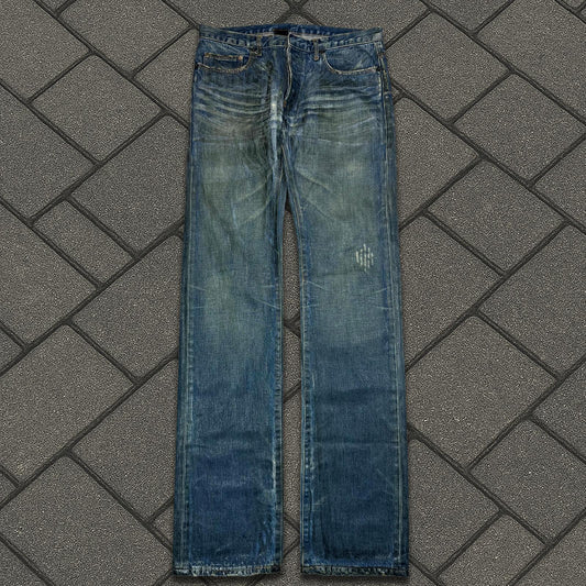 AW03 Dior Homme Blue Waxed Luster Denim