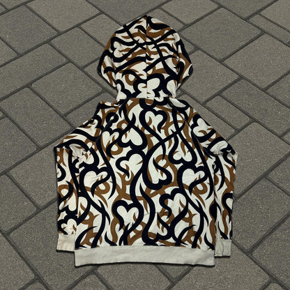 AW04 Number (N)ine Beige Tribal Pullover Hoodie