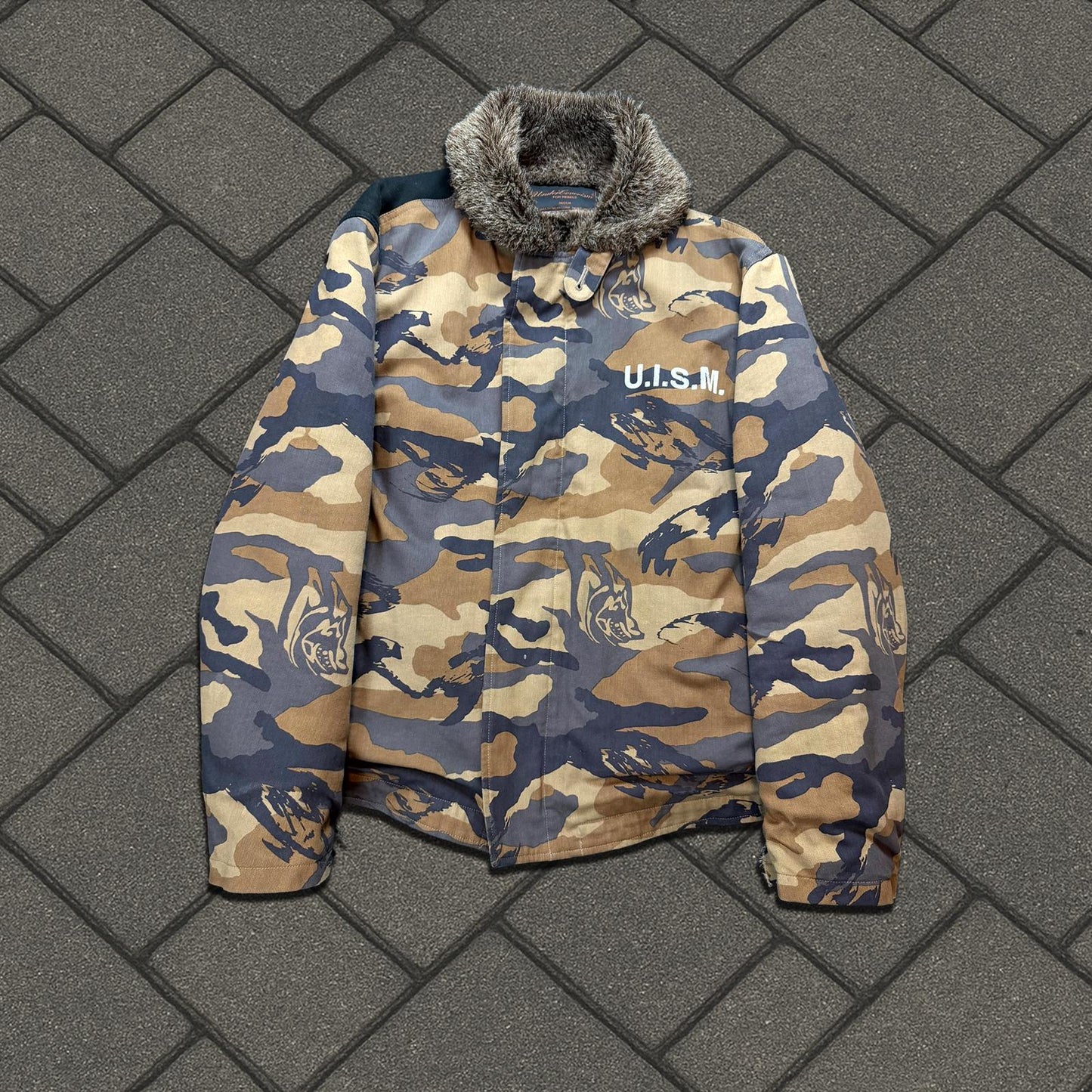 AW03 Undercover Paperdoll George Camo Hybrid Jacket