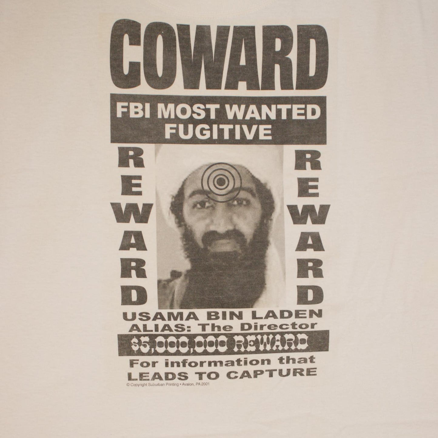 2001 Osama bin Laden Coward Tee