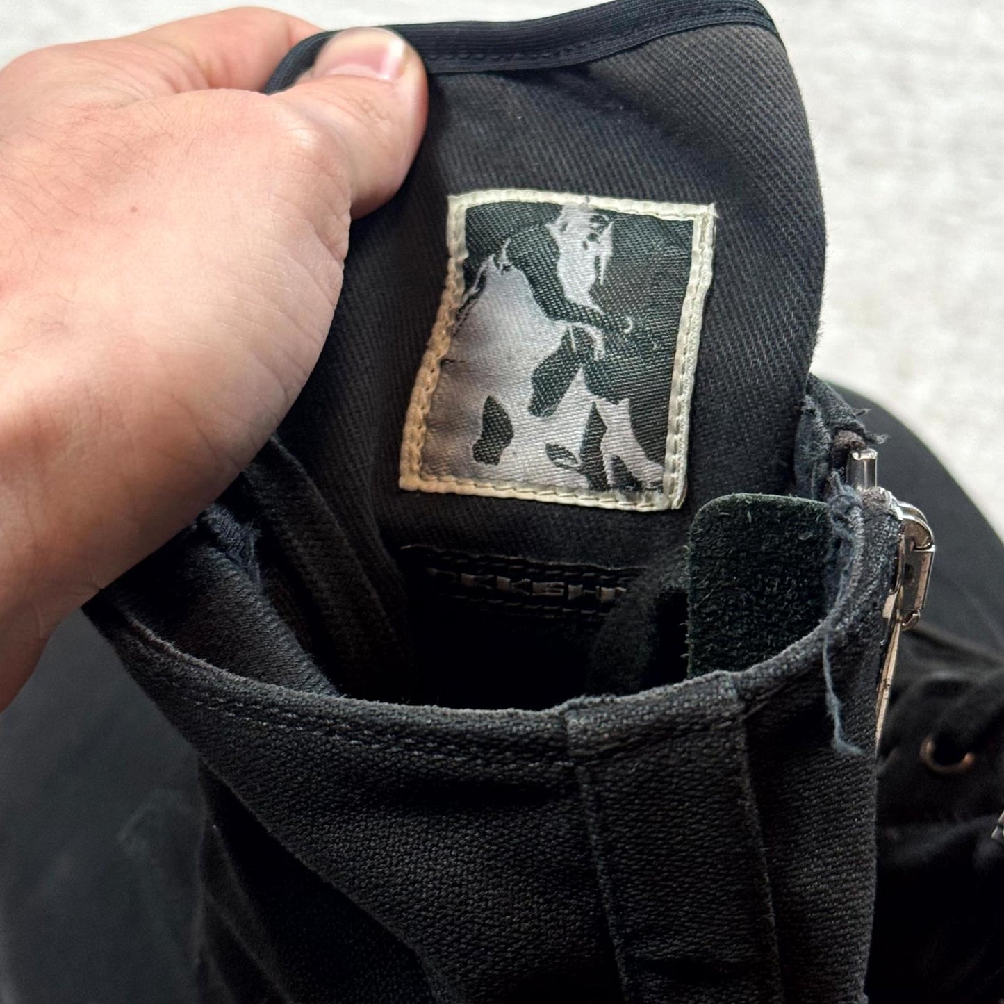 Rick Owens DRKSHDW Black Canvas Megatooth Boots