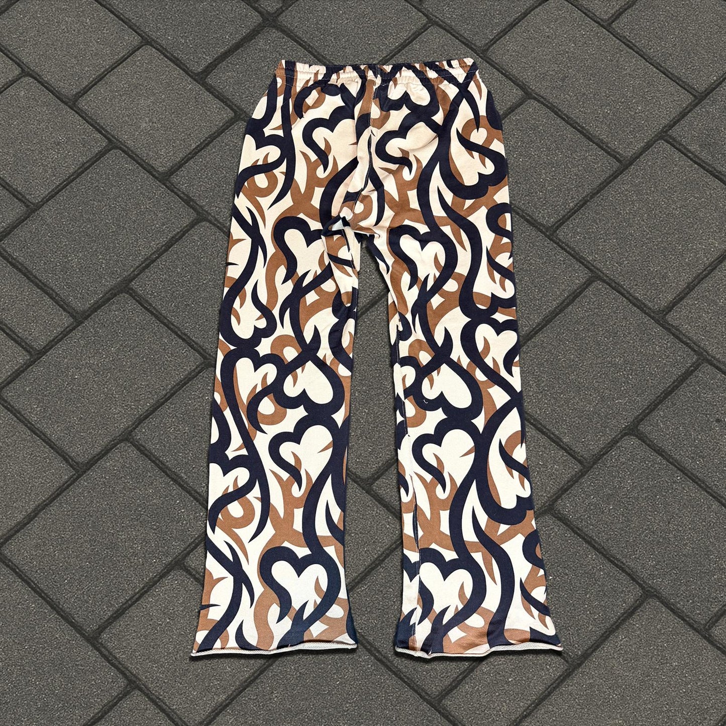 AW04 Number (N)ine Beige Tribal Camo Sweatpants