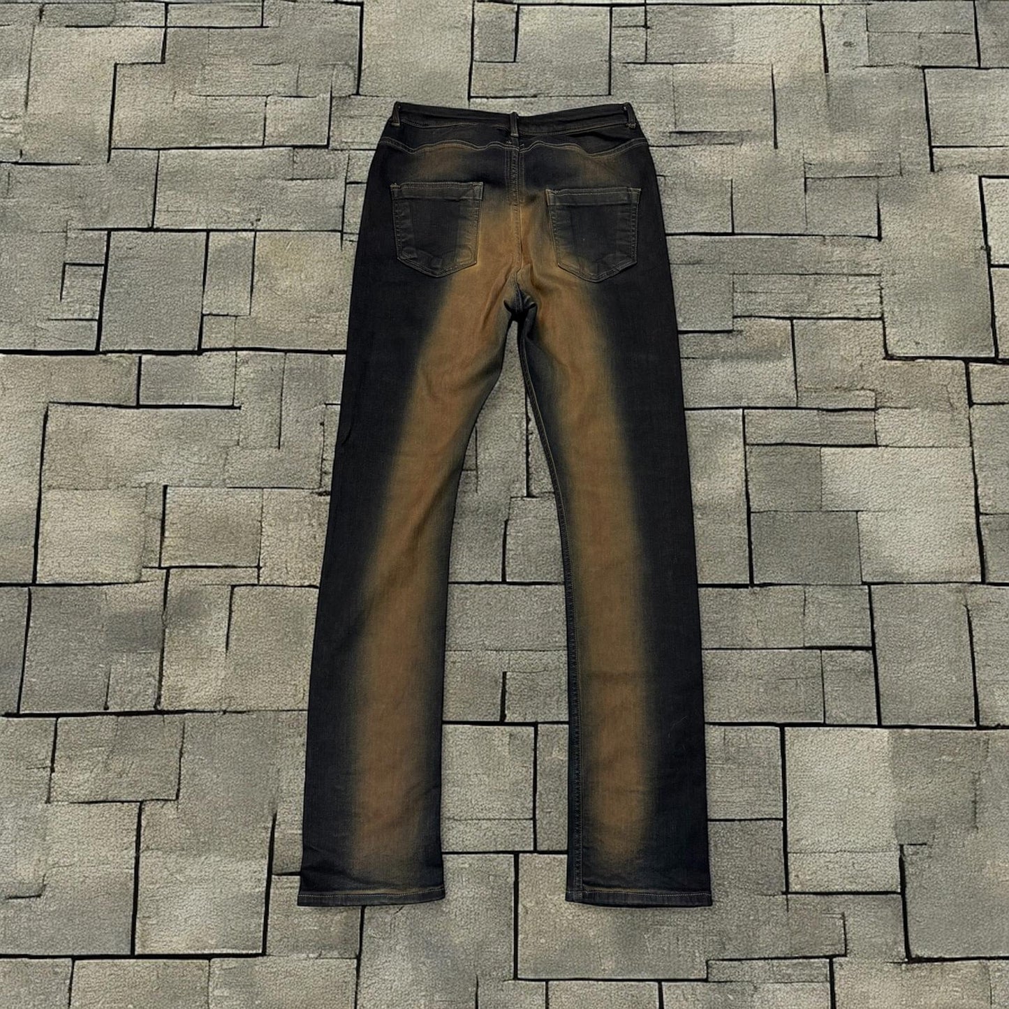 FW23 Rick Owens Mudwashed Detroit Cut Denim