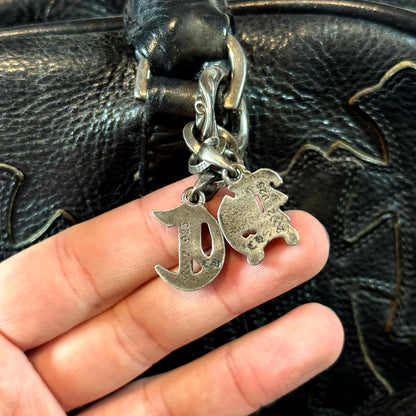 Chrome Hearts Cross Patch Leather Bowling Bag