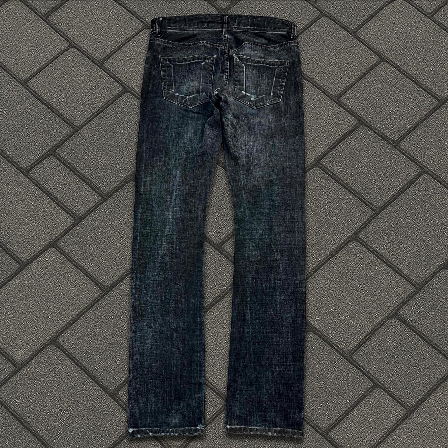 SS09 Rick Owens Black Wash Detroit Cut Denim