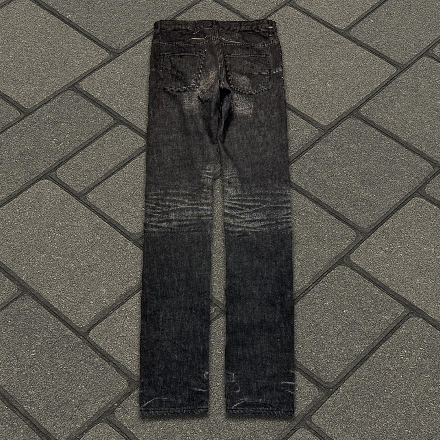 AW03 Dior Homme Black Clawmark Denim