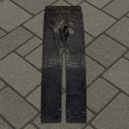 AW03 Dior Homme Black Clawmark Denim