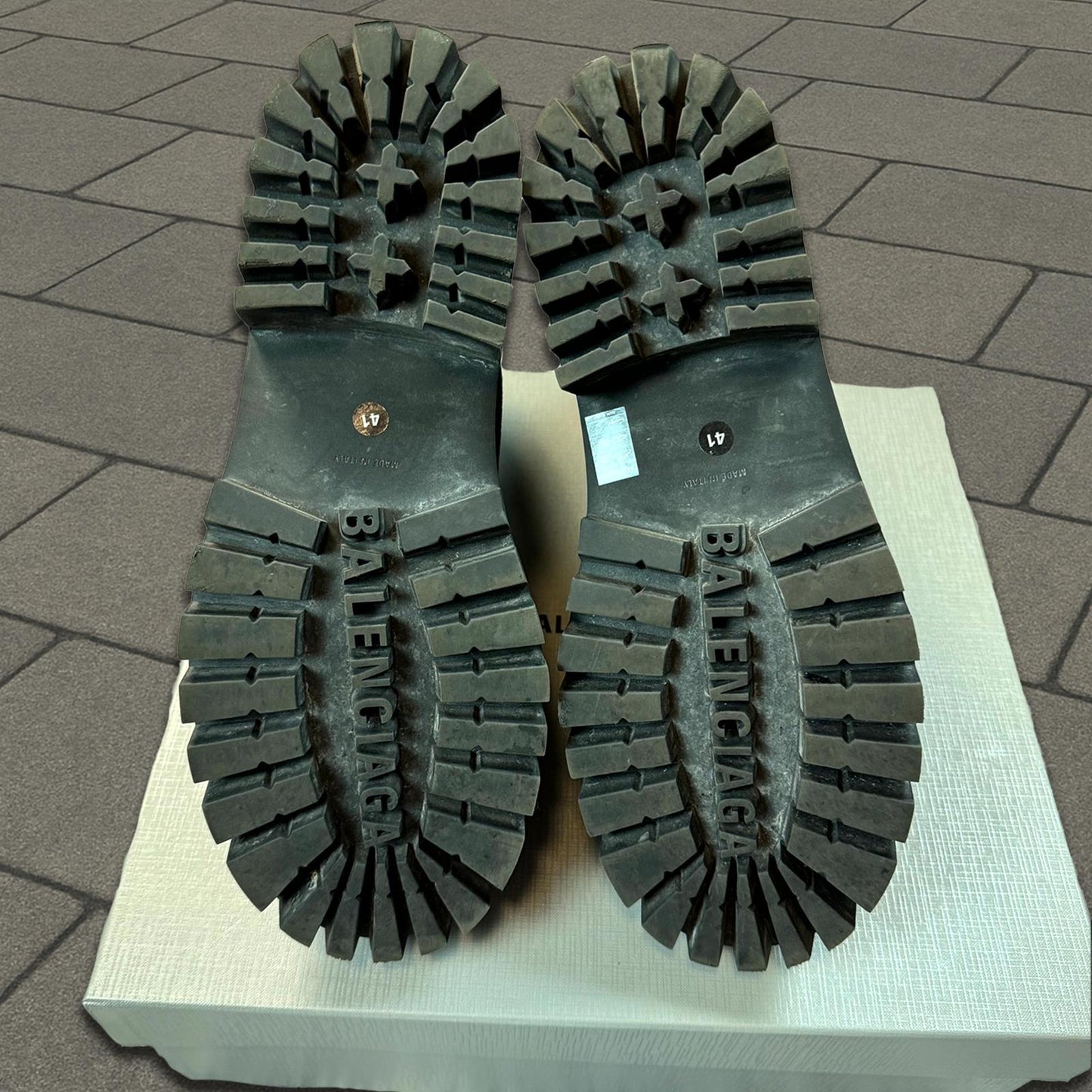 Balenciaga Distressed Canvas Strike Boots