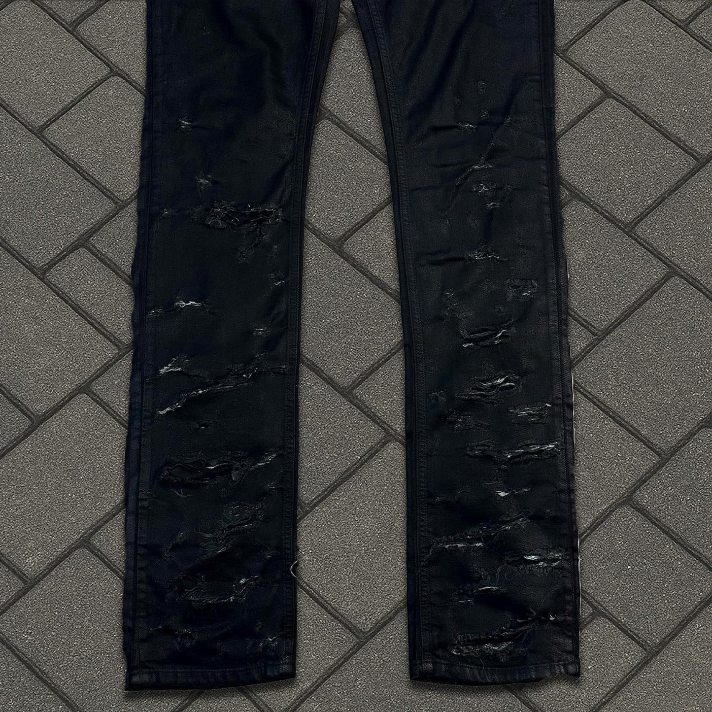 SS04 Dior Homme Waxed Strip Denim