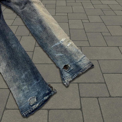 SS23 Rick Owens Mineral Pearl Bolan Banana Cut Denim