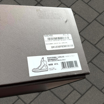 Rick Owens Cardinal Red Geobasket Sneaker
