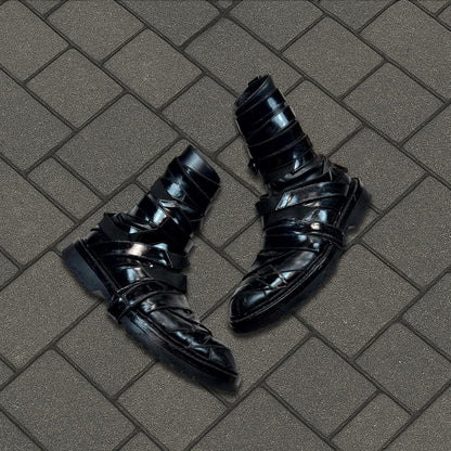 AW08 Dior Homme Lumière Du Nord Strap Boots