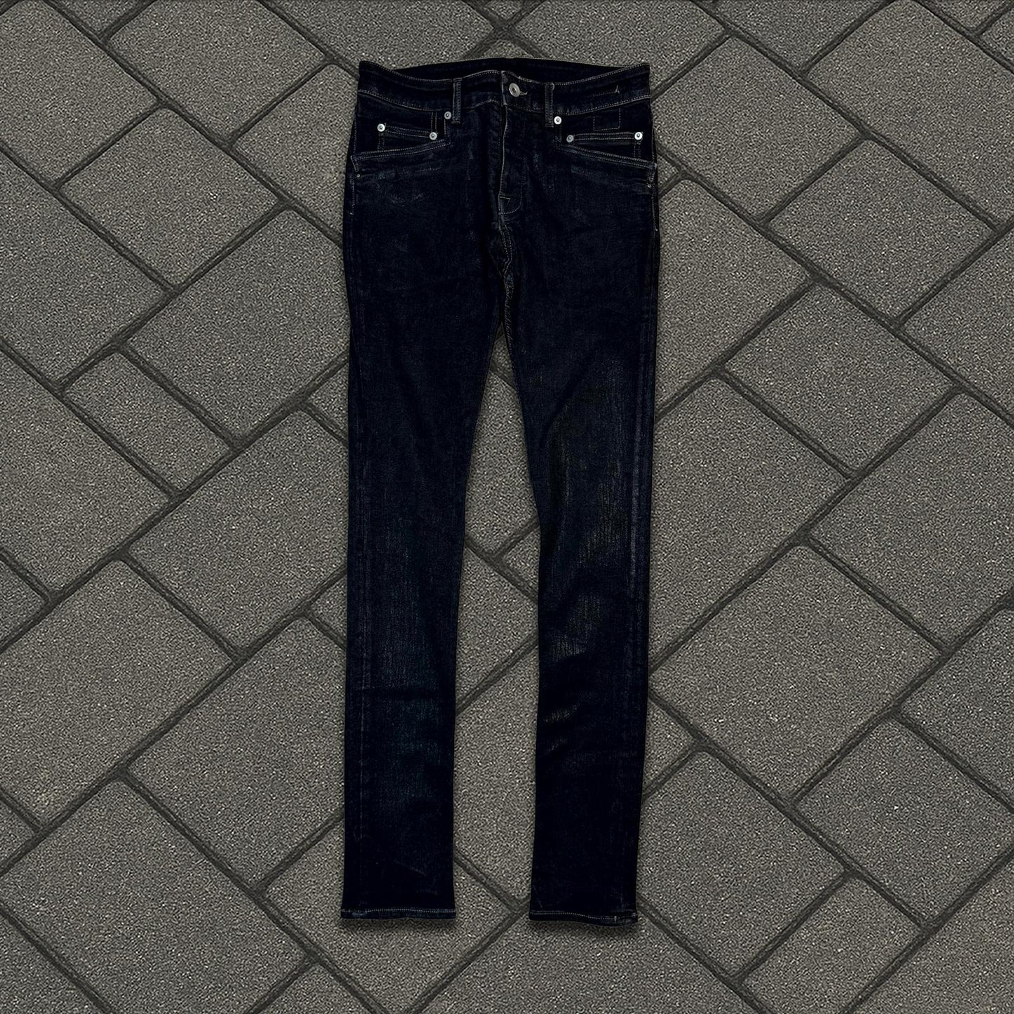 Rick Owens Drkshdw Waxed Tyrone Cut Denim
