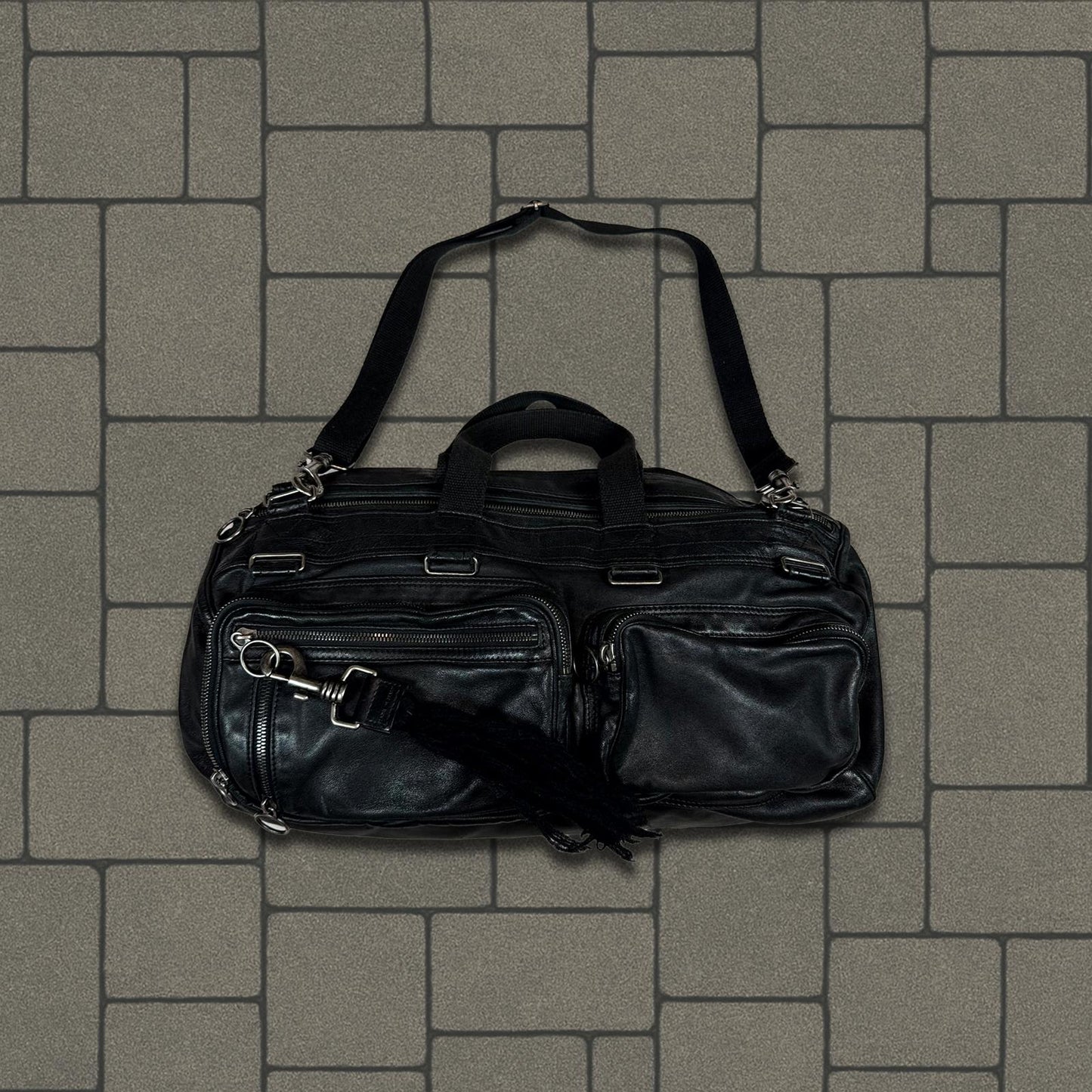 AW06 Dior Homme Leather Deville Duffel Bag