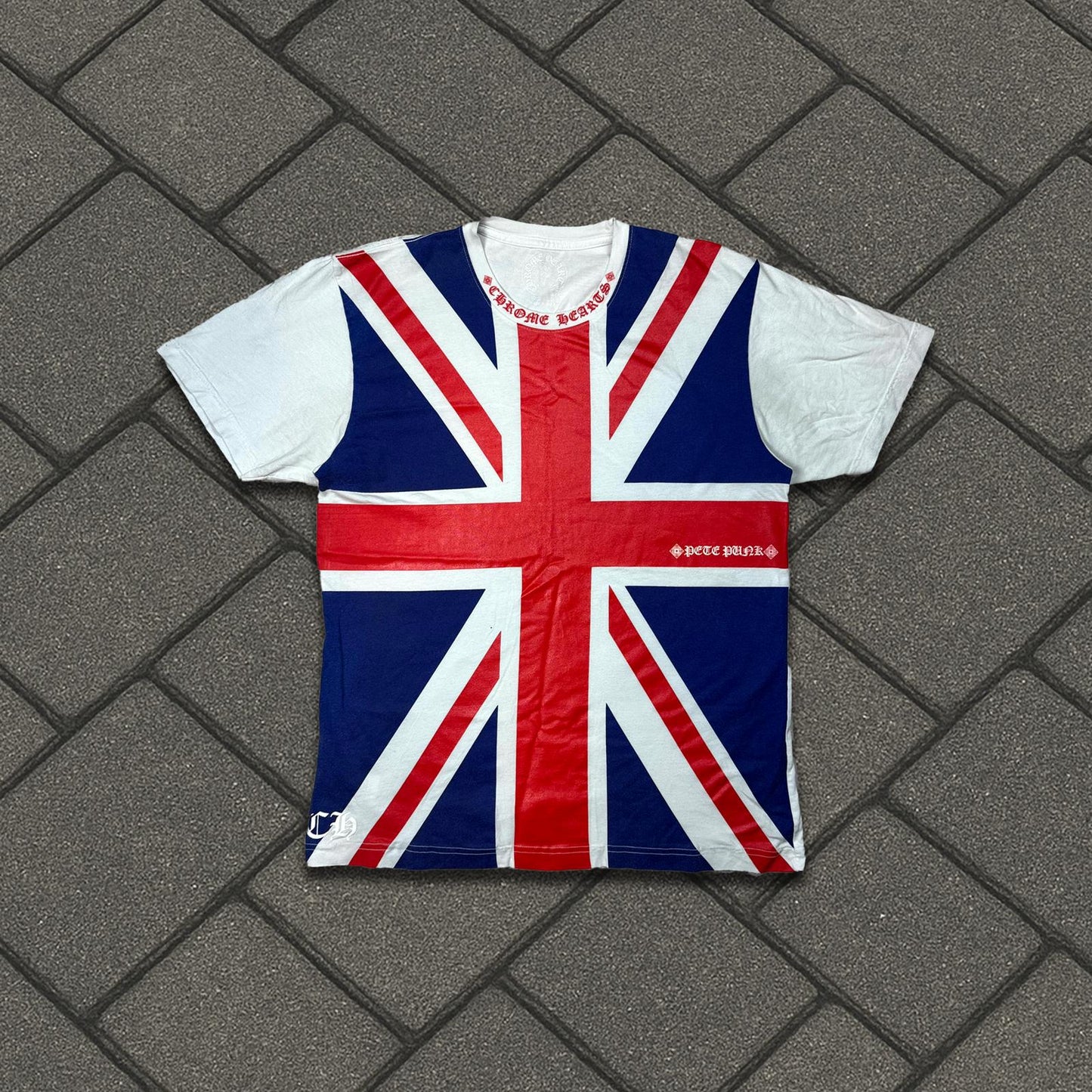 Chrome Hearts Pete Punk UK Flag Tee
