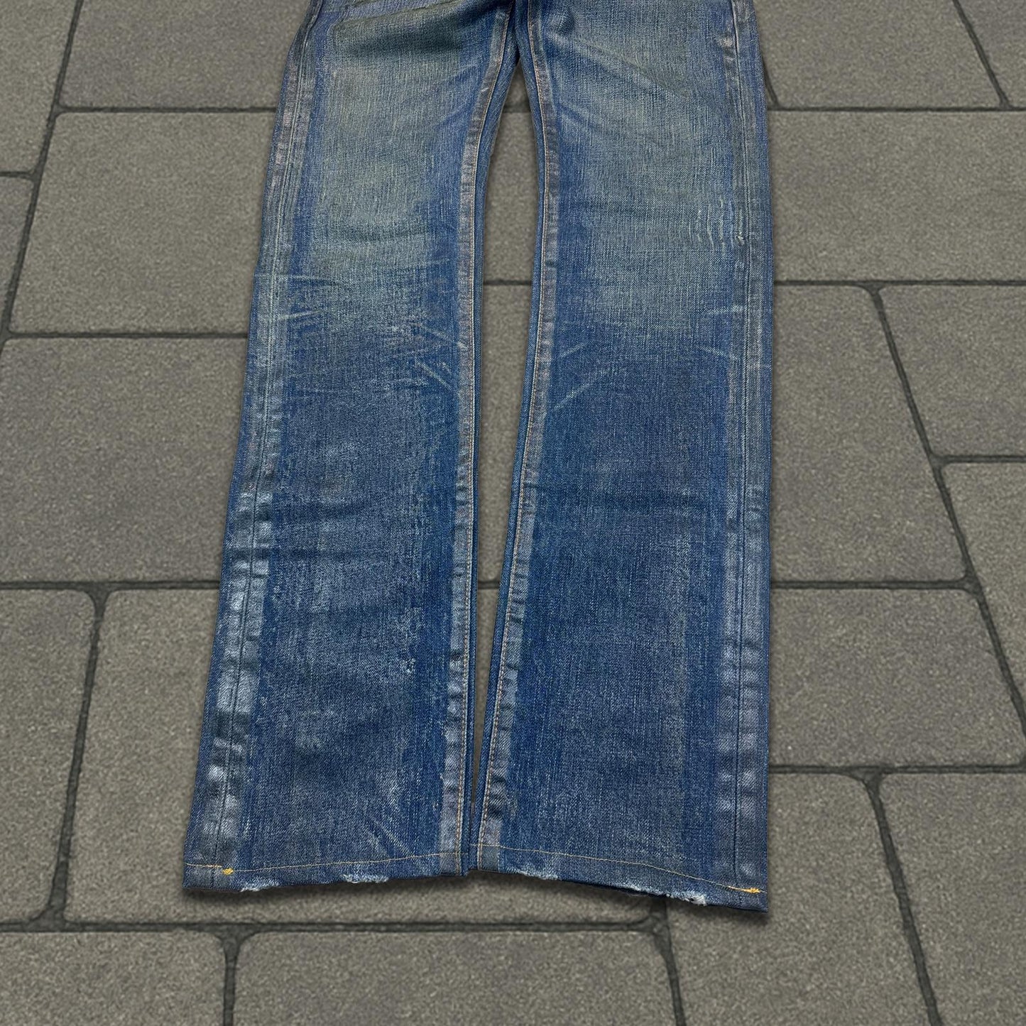 AW05 Dior Homme Green Wax Luster Denim