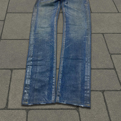 AW05 Dior Homme Green Wax Luster Denim