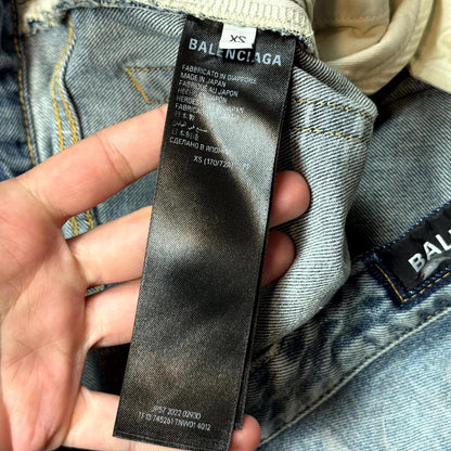 Balenciaga Graffiti Skater Denim Shorts