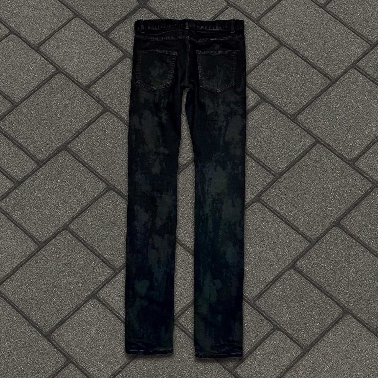 FW13 Saint Laurent Paris Oil Waxed Chain Denim