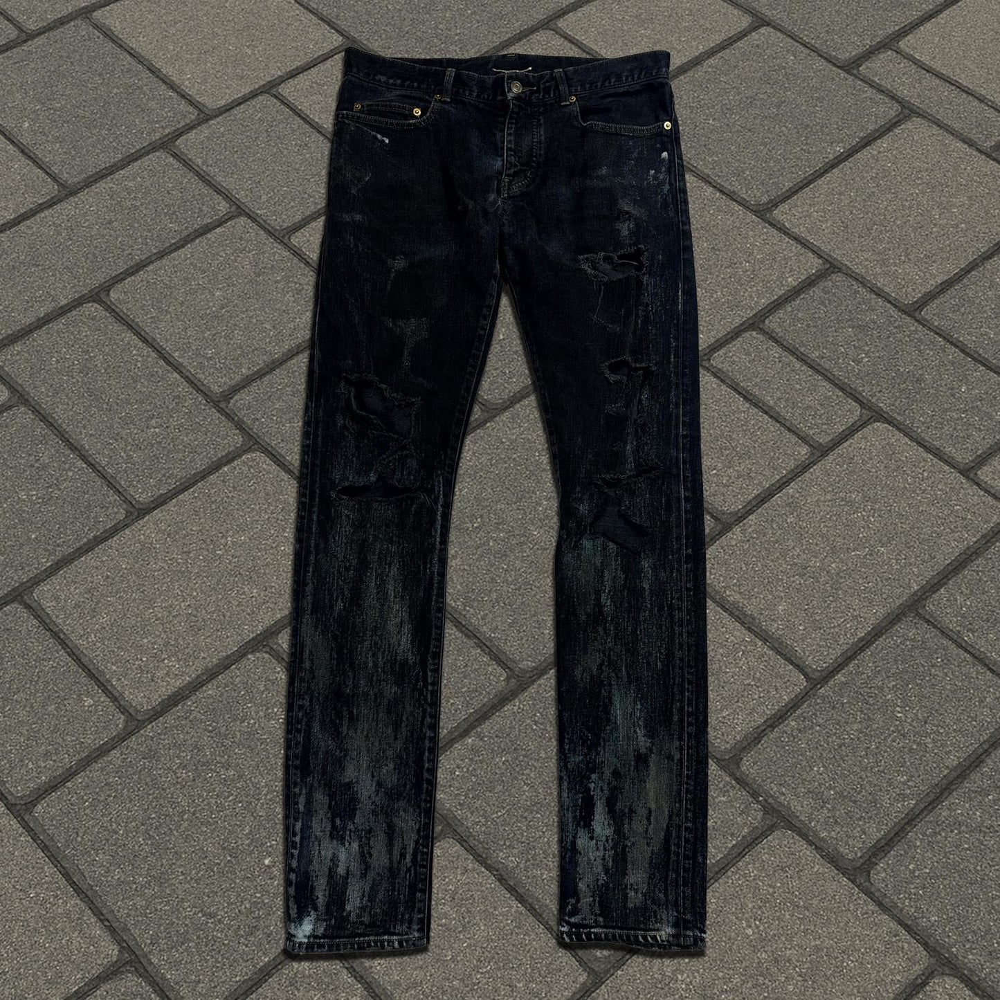 FW13 Saint Laurent Paris Oil Crash D02 Denim