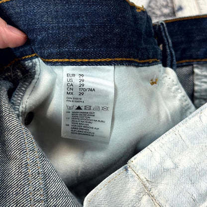 2012 Maison Margiela H&M White Painted Denim