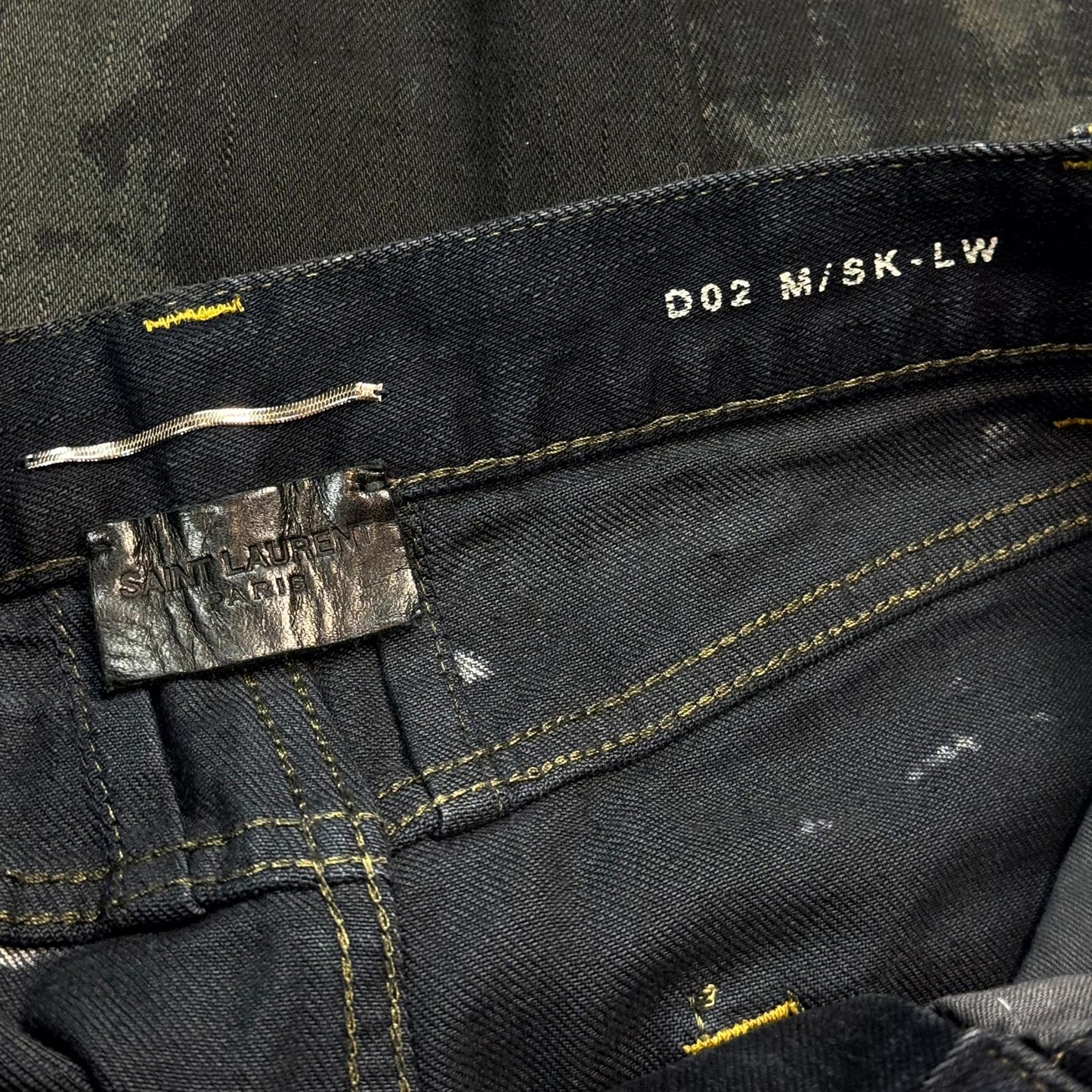 FW13 Saint Laurent Paris Oil Crash Denim