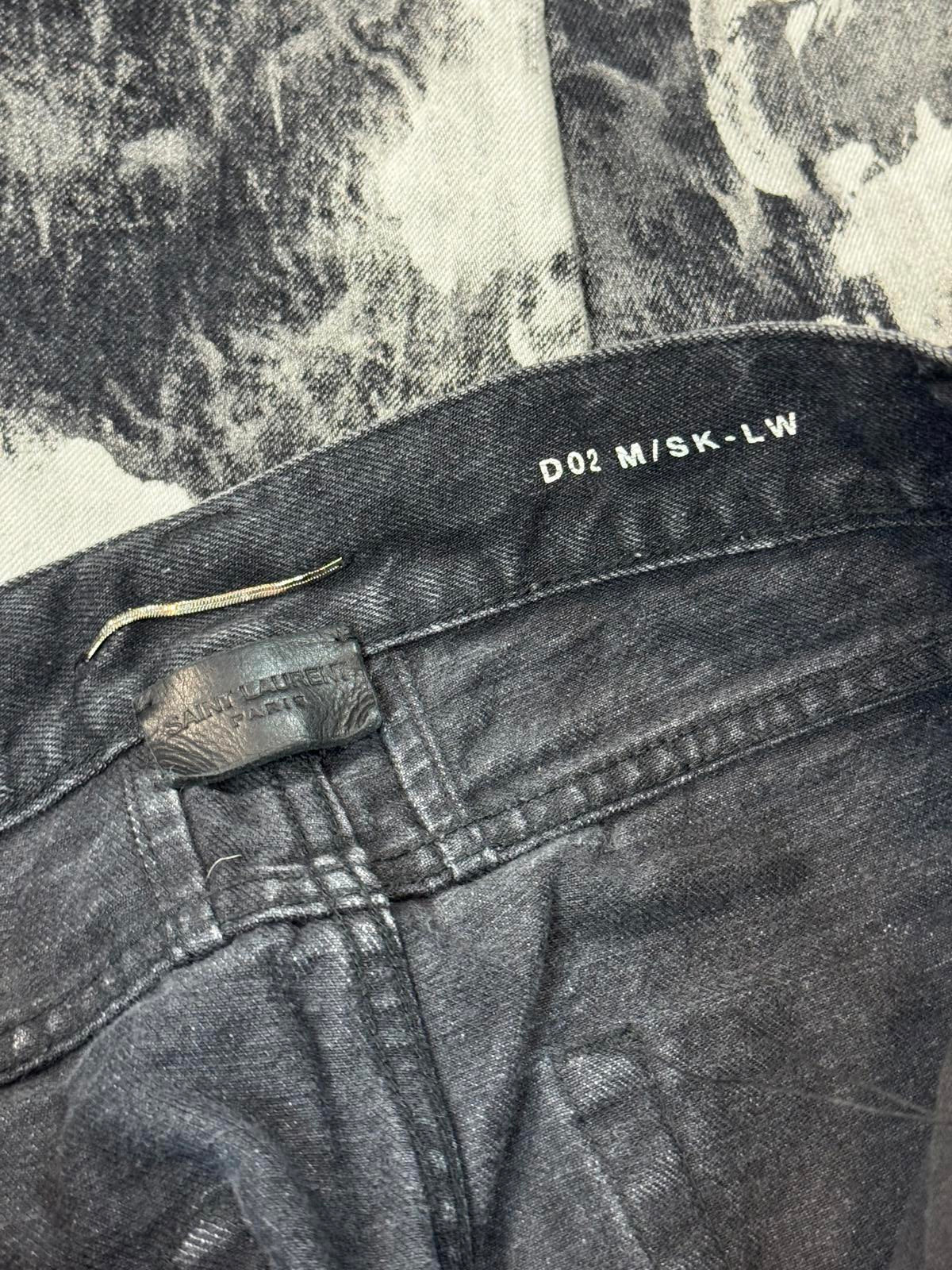 SS16 Saint Laurent Paris Painted Denim