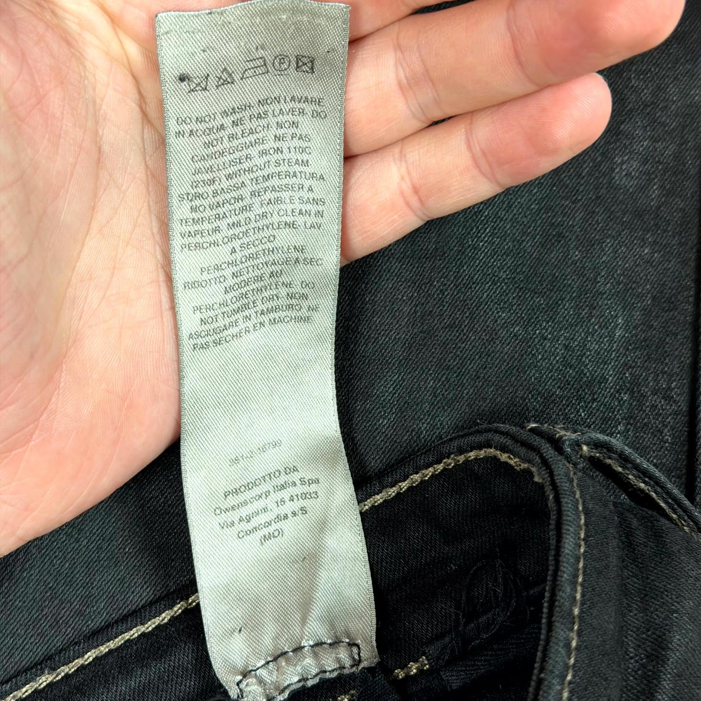 SS21 Rick Owens Black Waxed Detroit Cut Denim