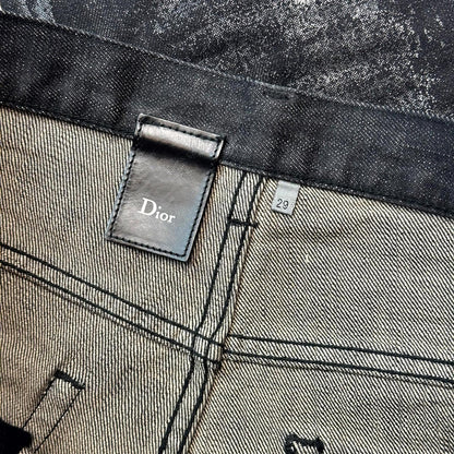 AW05 Dior Homme Black Waxed Luster Denim