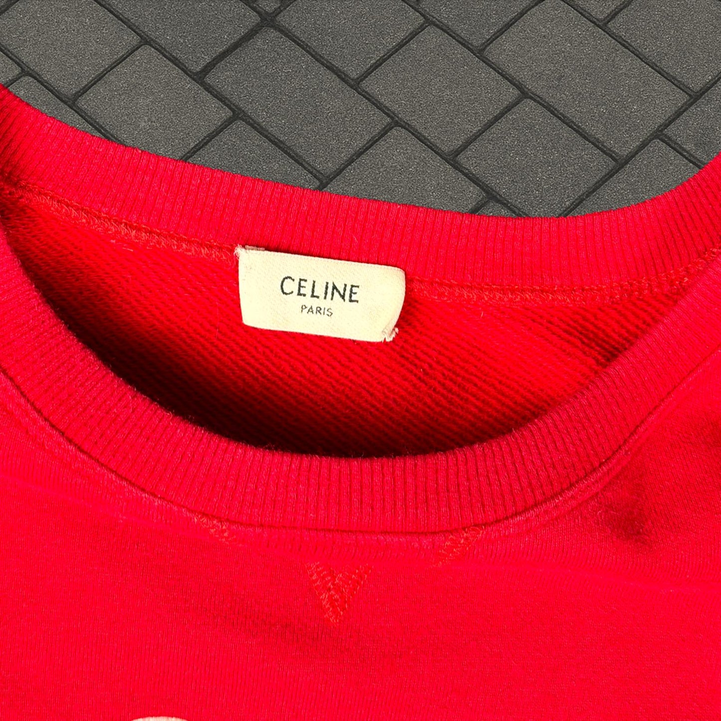 SS20 Celine Red My Own Worst Enemy Crewneck