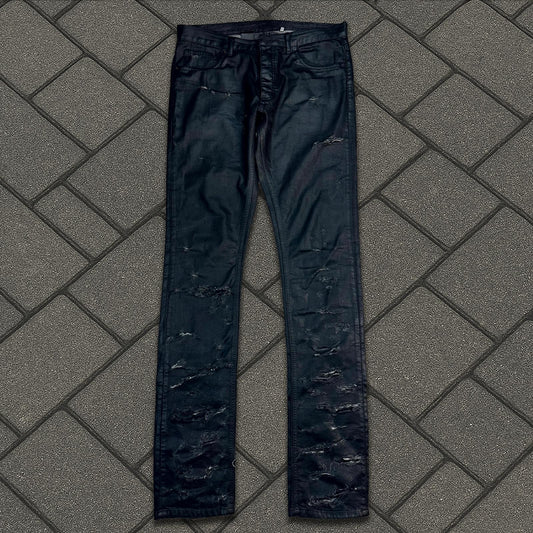 SS04 Dior Homme Waxed Strip Denim