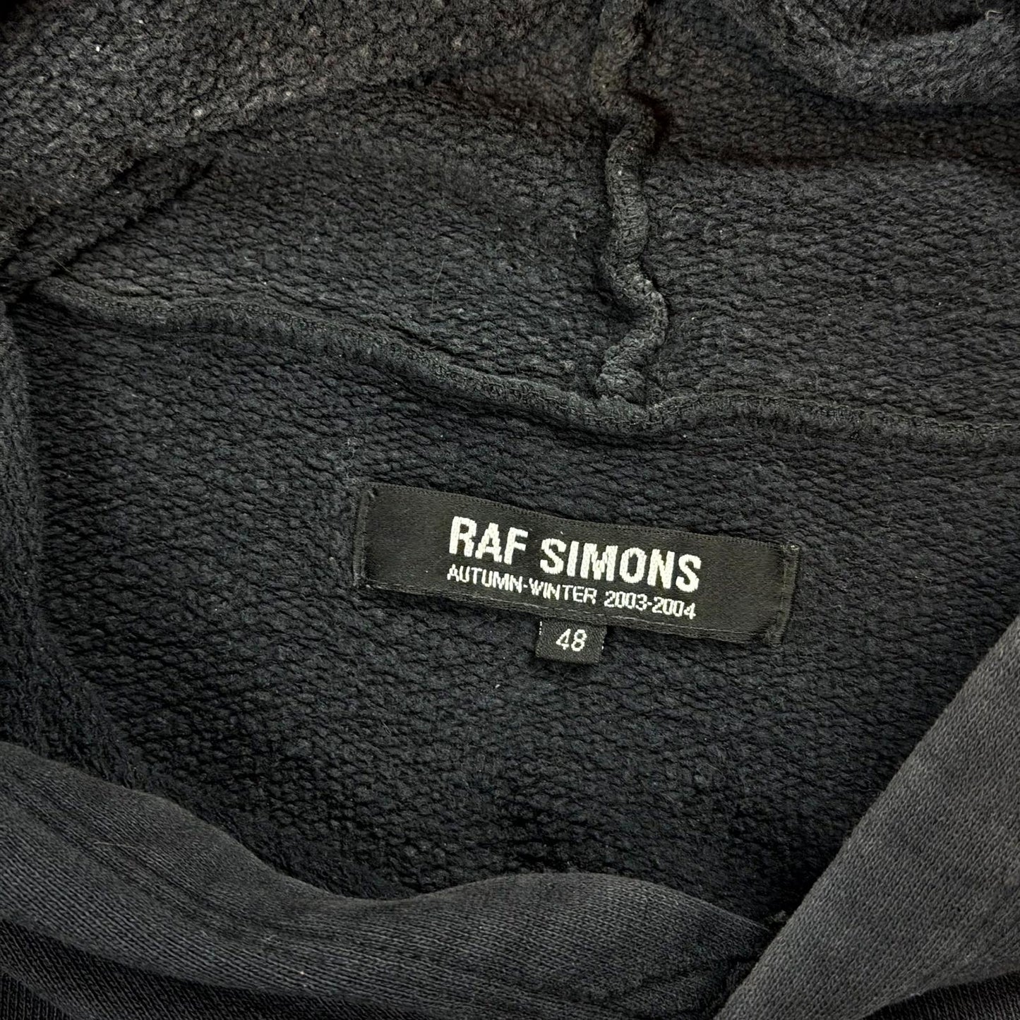 AW03 Raf Simons Black New Order Hoodie