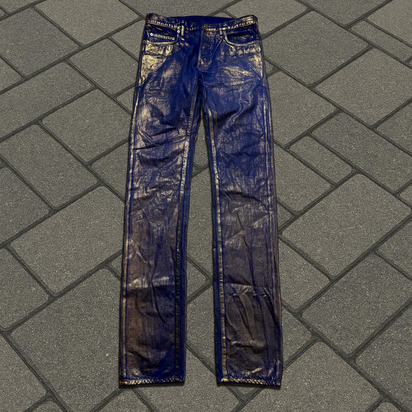 SS09 Dior Homme Gold Waxed Denim