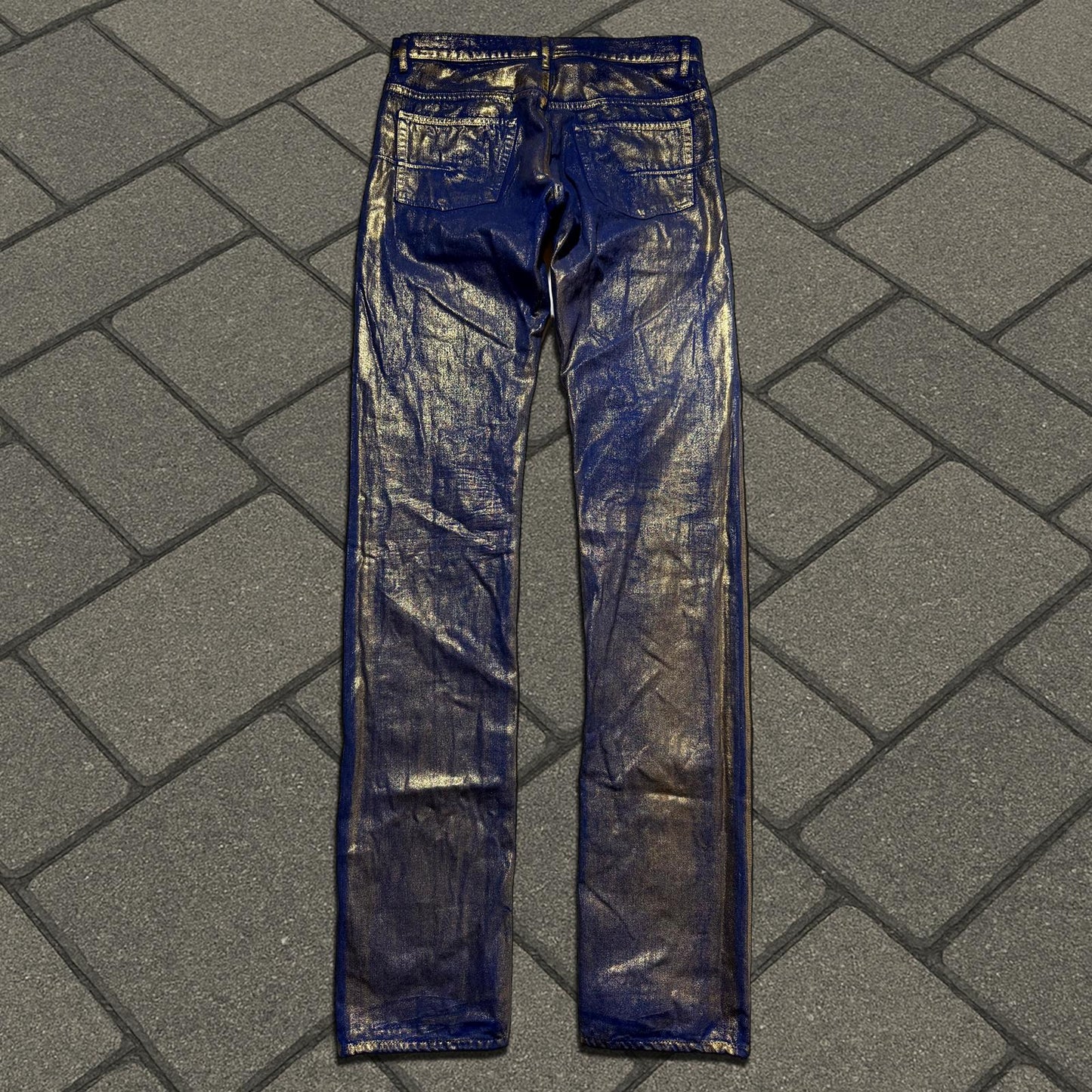 SS09 Dior Homme Gold Waxed Denim