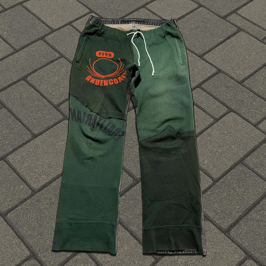 AW03 Undercover ‘Paperdoll’ Green Hybrid Denim