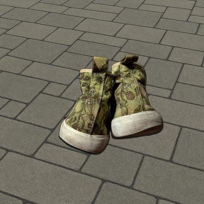 SS05 Undercover Green Skull Shoes