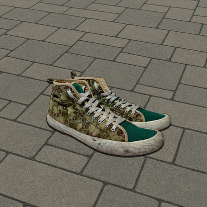 SS05 Undercover Green Skull Shoes