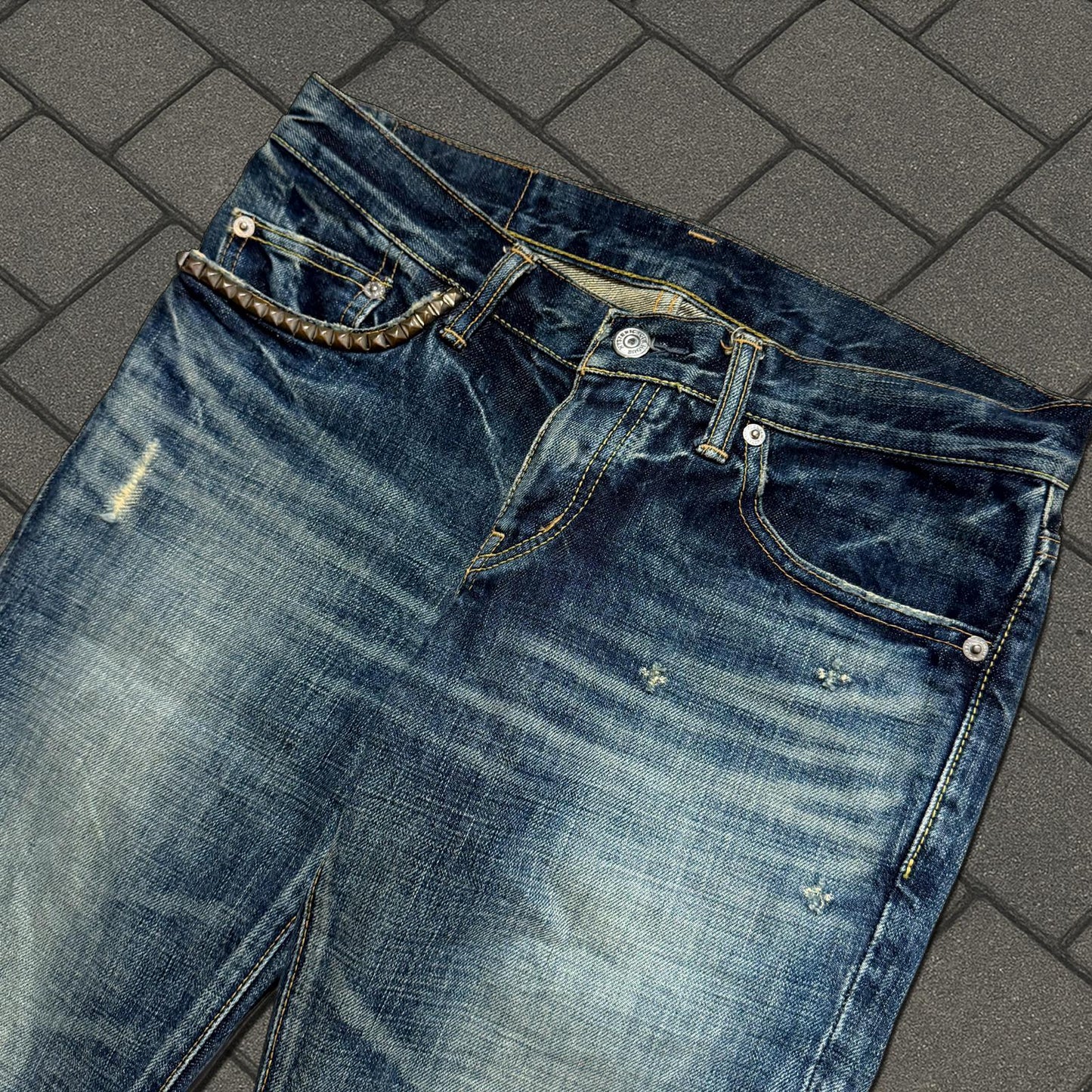 Hysteric Glamour Low Rise Studded Denim