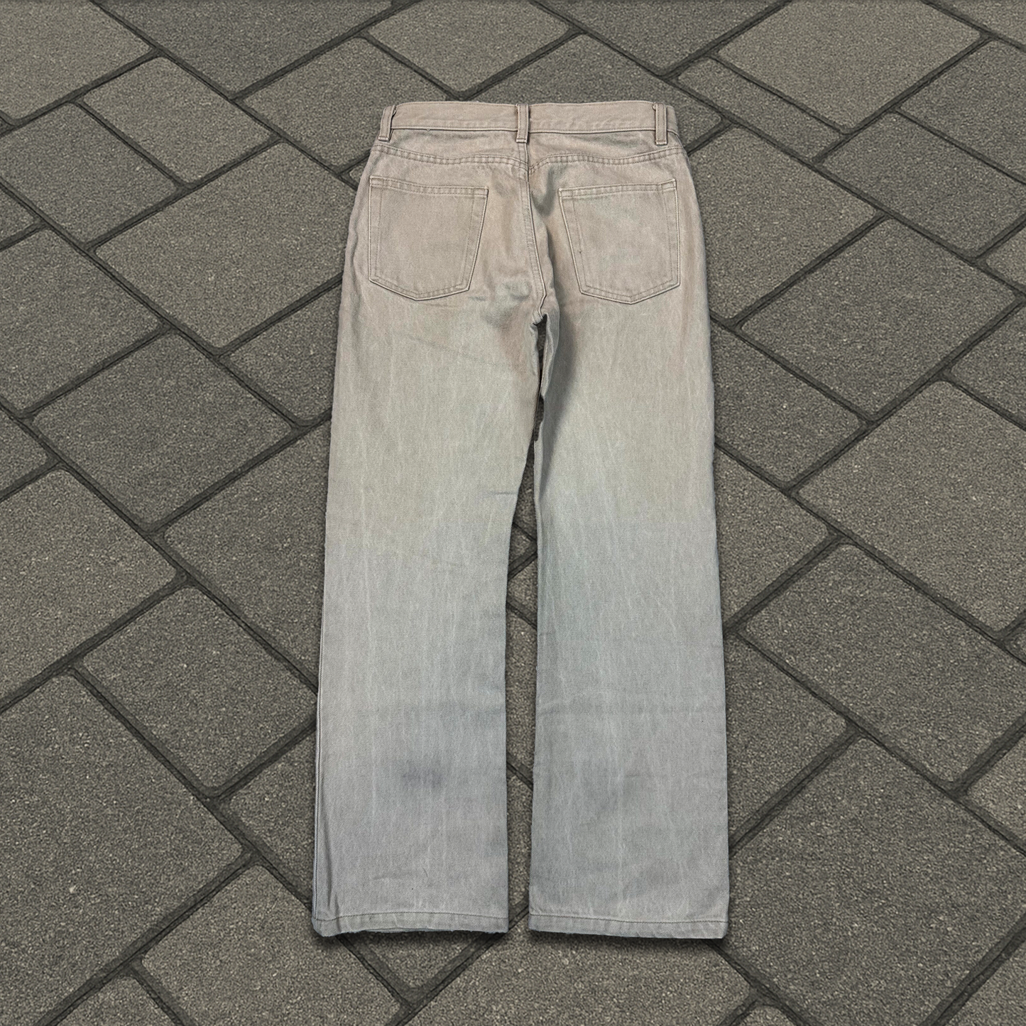 Helmut Lang Beige Straight Leg Denim
