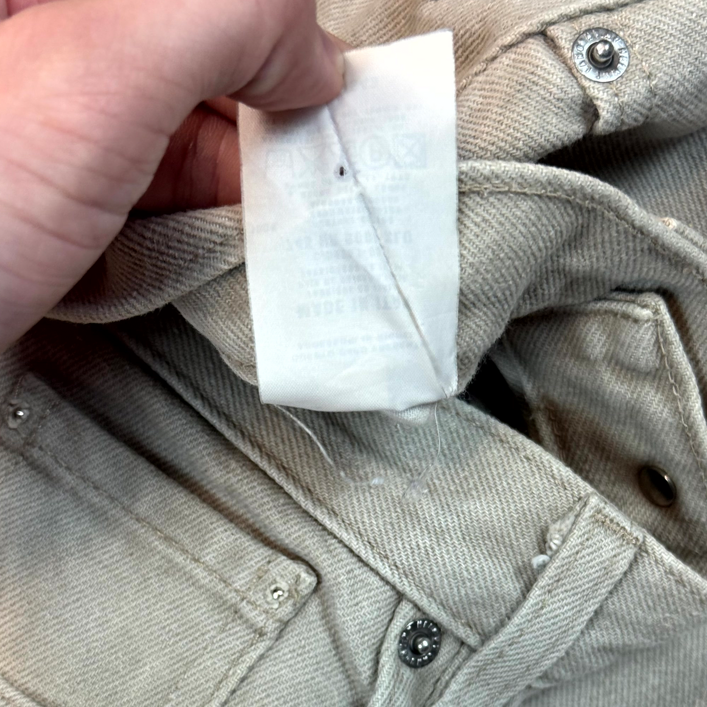 Helmut Lang Beige Straight Leg Denim