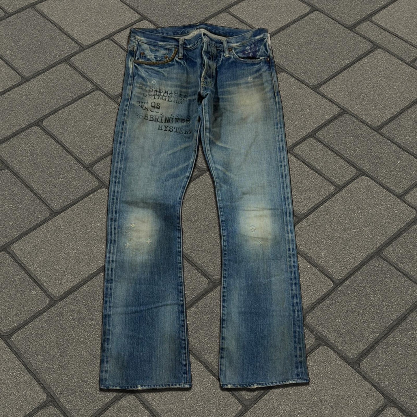 Hysteric Glamour Flared ‘Chaos Bringer’ Denim