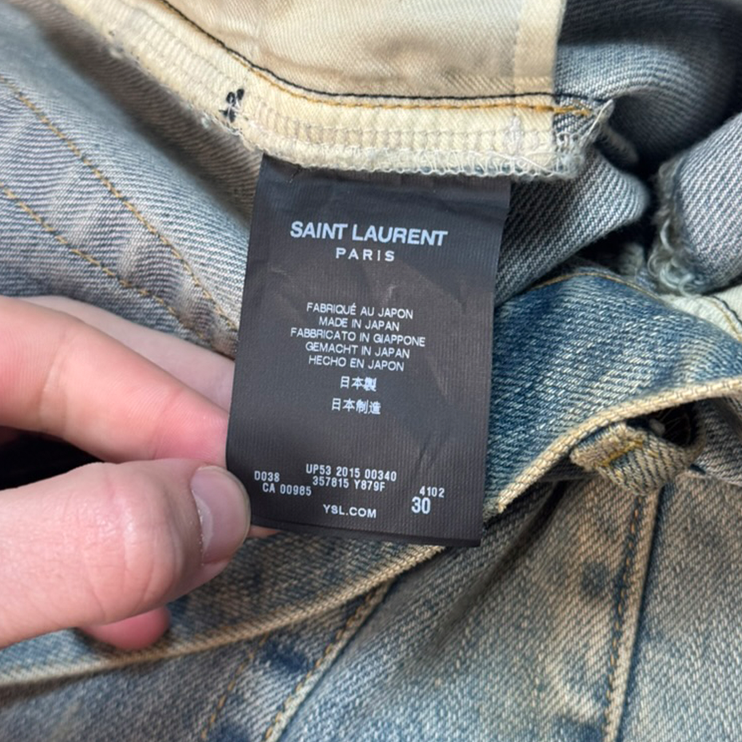 FW14 Saint Laurent Paris D02 Crash Denim