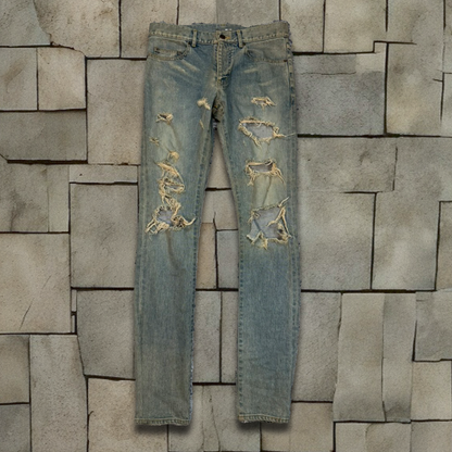 FW14 Saint Laurent Paris D02 Crash Denim