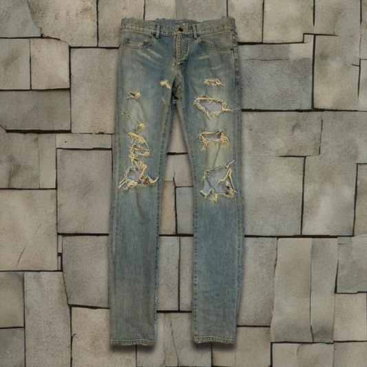 FW14 Saint Laurent Paris D02 Crash Denim