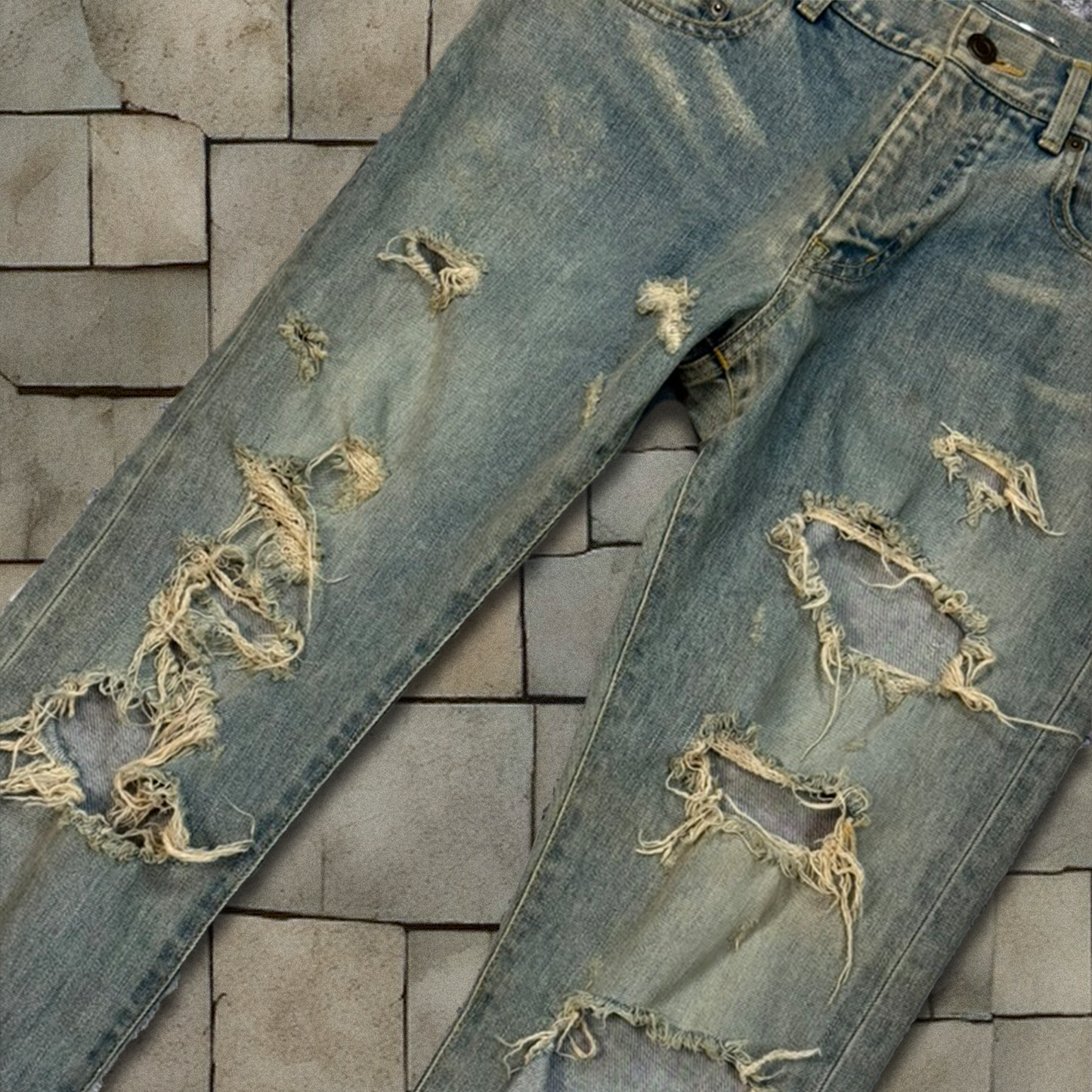 FW14 Saint Laurent Paris D02 Crash Denim