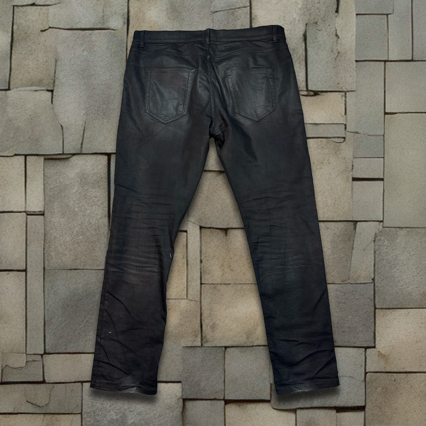 FW17 Saint Laurent Paris Black Waxed D02 Denim