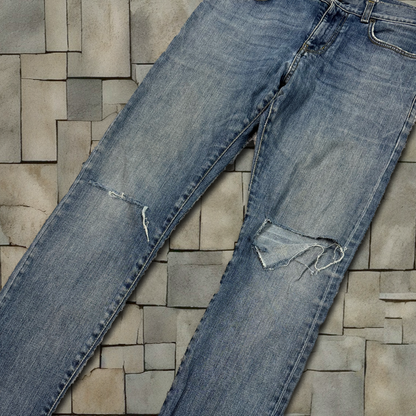 FW14 Saint Laurent Paris Slit Knee D02 Denim