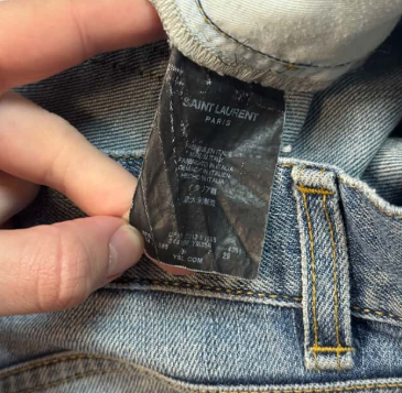 FW14 Saint Laurent Paris Slit Knee D02 Denim